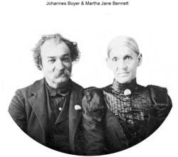 Johannes Boyer and wife Martha Jane Bennett