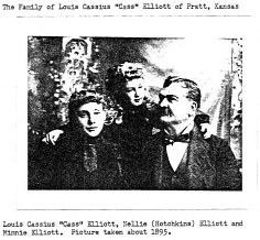 Lewis Cassius Elliott and
wife Nellie E Hotchkin Family
