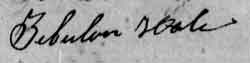 Zebulon Hale Signature