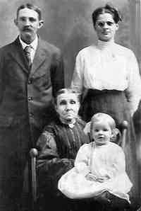 Ruth Edith on her great grandmothers Evilena Ann Granville lap