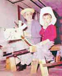 David William Lodge with his grandmother Madeleine, June 1963