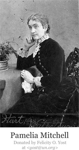 Permelia Ann Mitchell Yost 1847-1909
wife of William Harrison Yost
